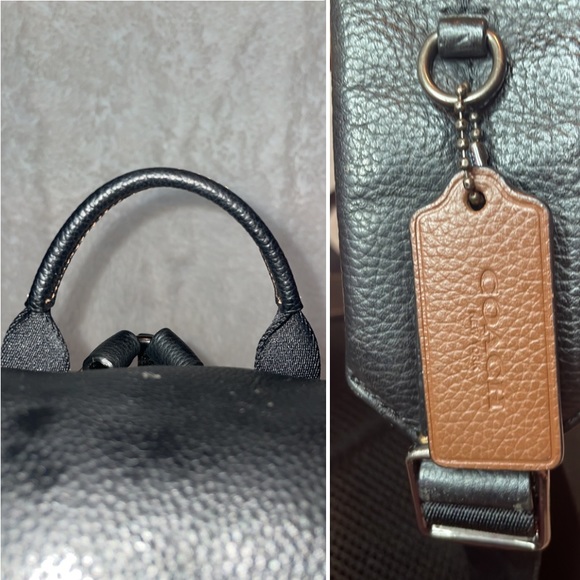 New Coach Unisex Hudson XL Drawstring Backpack in Red Black Buffalo Plaid Print - Picture 8 of 17